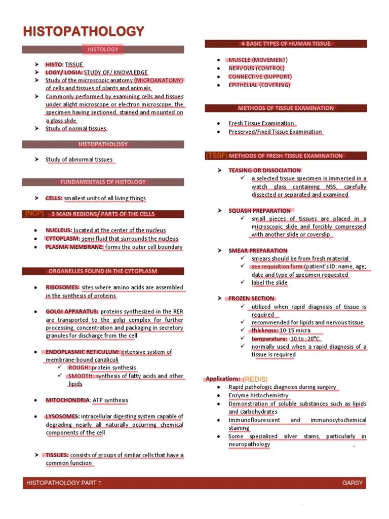 Histopathology Part 1 PDF PDF Fixation (Histology) Histology