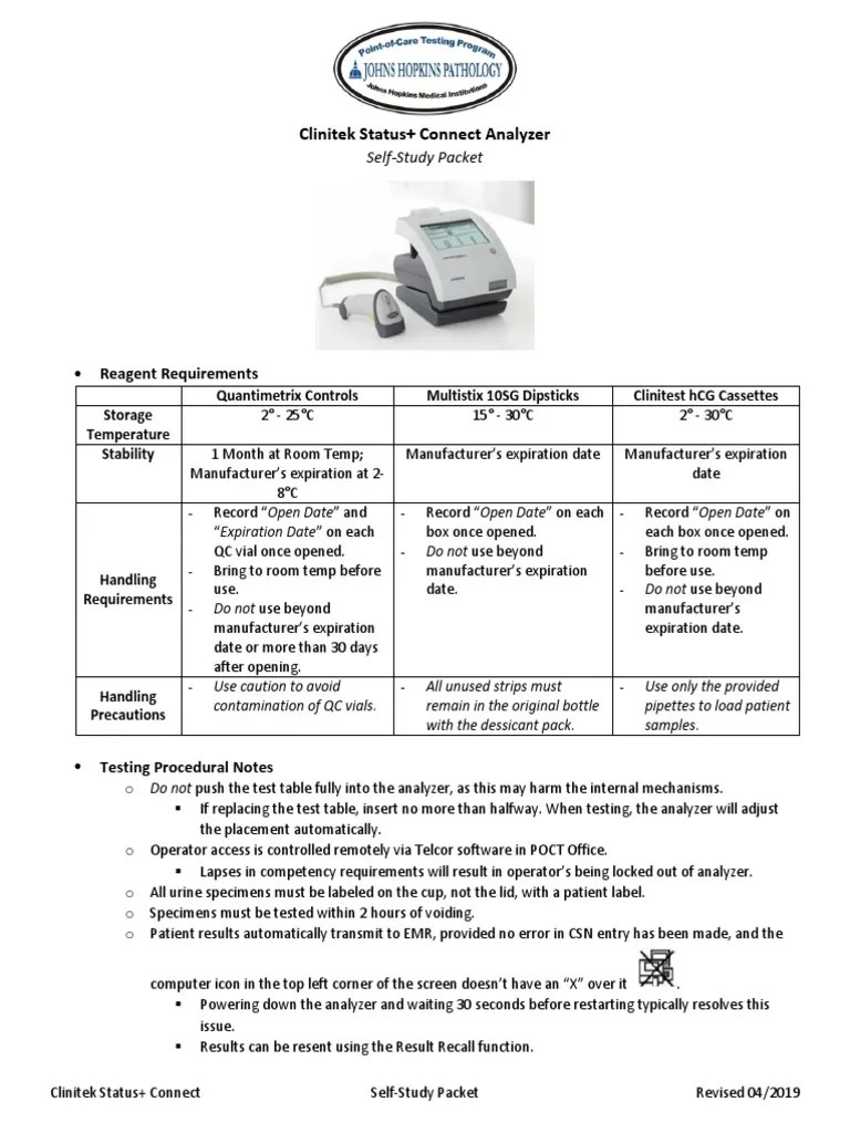 An In-Depth Guide to Operating and Maintaining the Clinitek Status+