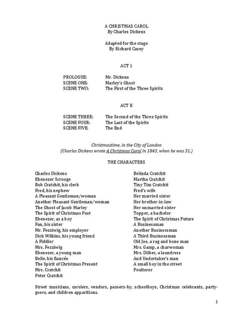 achristmascarolscript.pdf PDF A Christmas Carol Ebenezer Scrooge