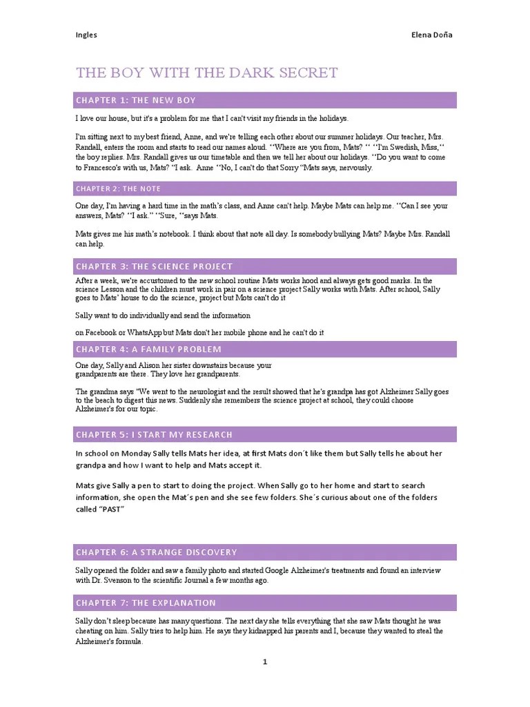 The Boy's Dark Secret Unveiled PDF