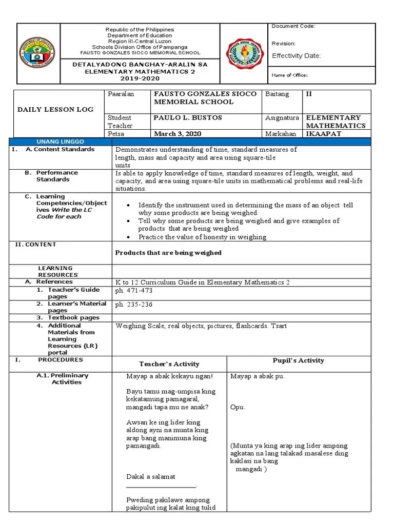 Math COT gr.2 20 20 PDF Weight Physical Quantities
