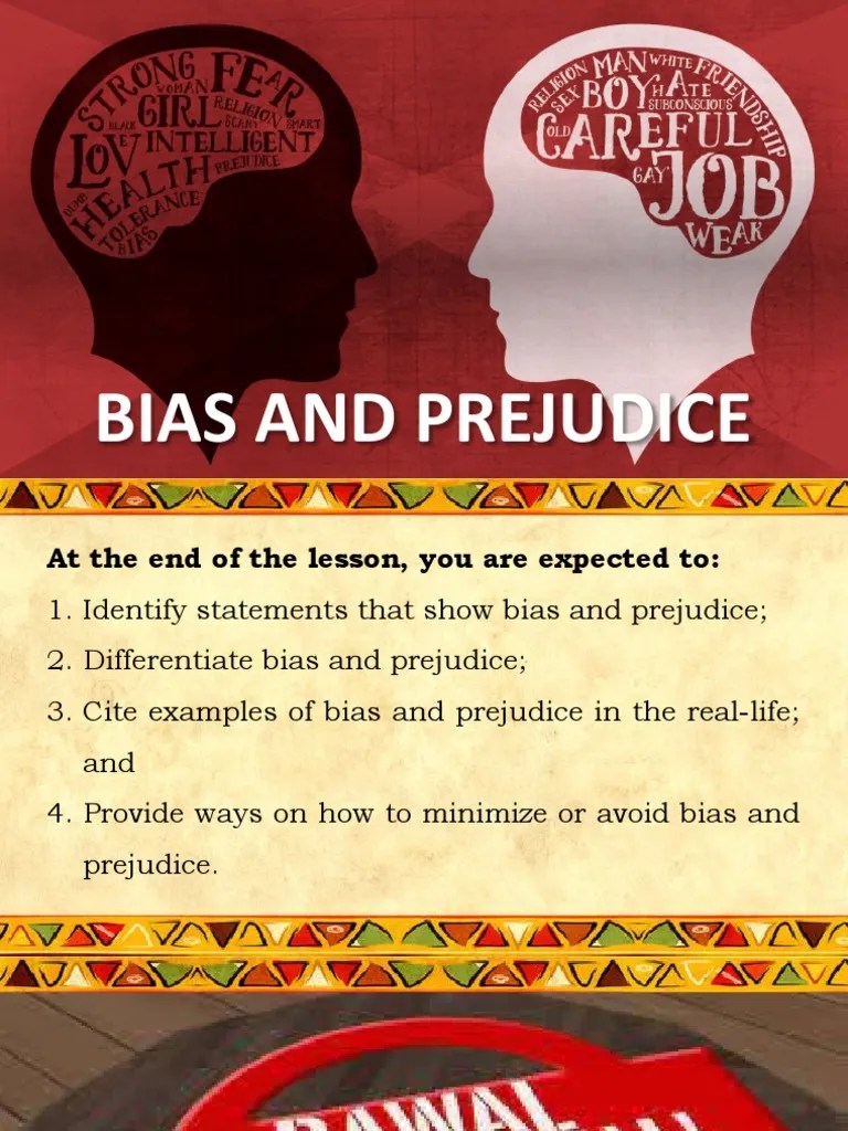 Bias and Prejudice PDF Prejudices Bias