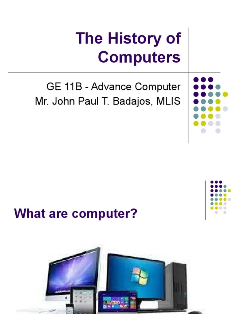 History of Computers PDF