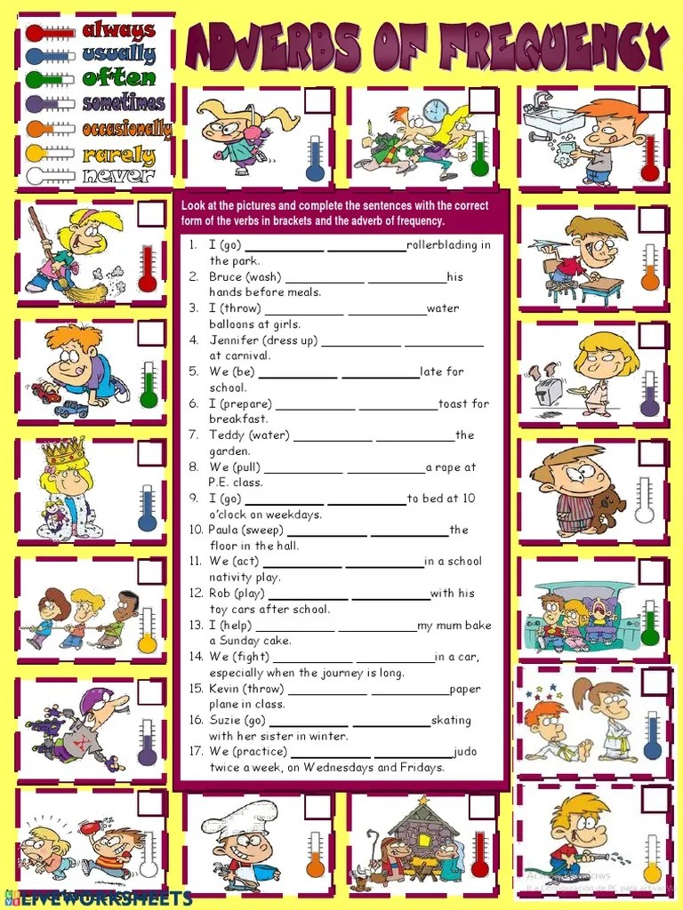 ADVERBS OF FREQUENCY - Liveworksheets ID 2347762 - 109141420234641 | PDF