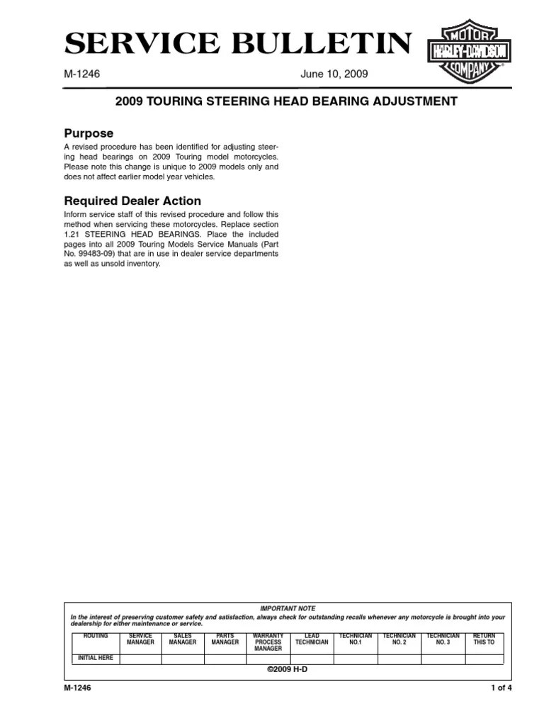 2009 Steering Head Adjustment 1 Nut (Hardware) Motorcycle