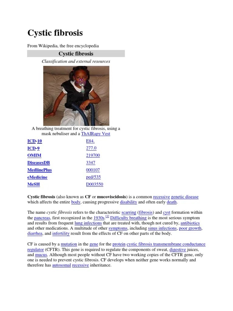 Cystic Fibrosis Case Study | PDF | Mucus | Medicine