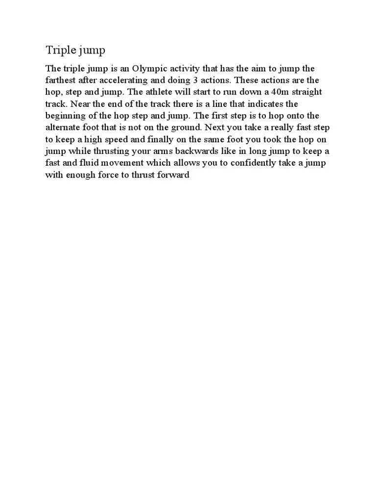 Triple Jump PDF