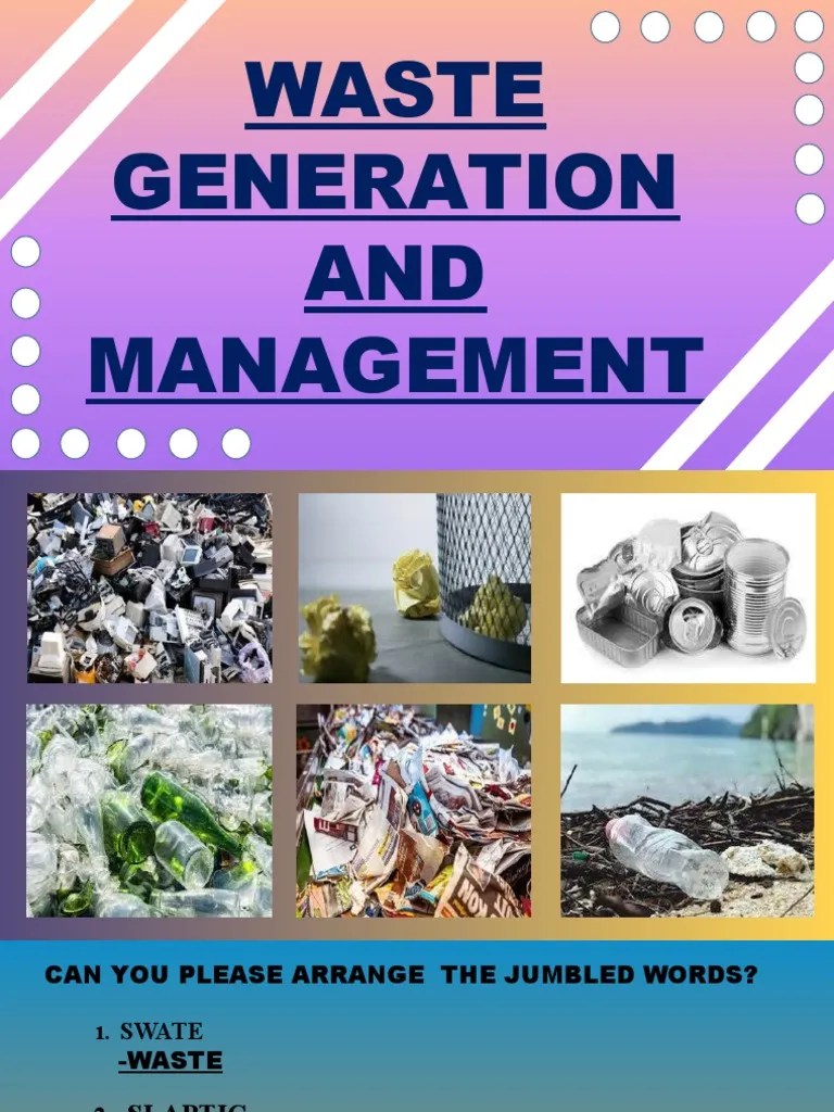 WASTE GENERATION AND MANAGEMENT PDF Waste Waste Management