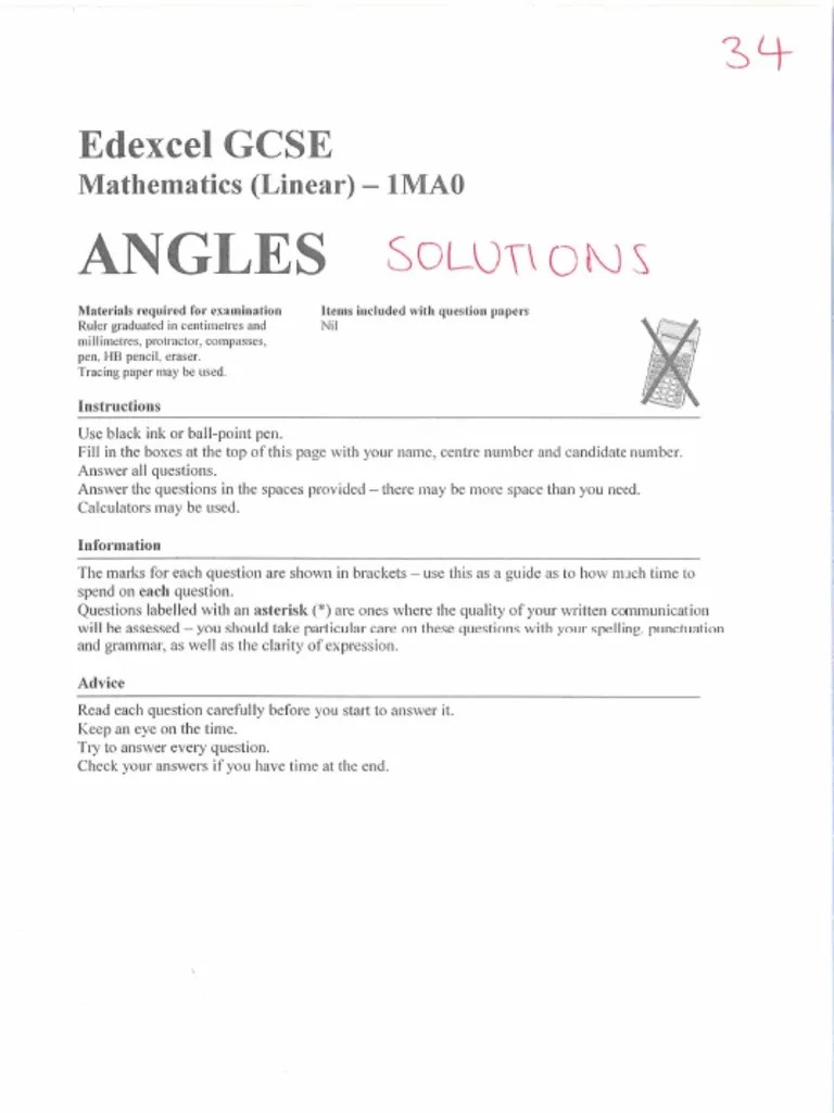 Math Triangles Answer | PDF