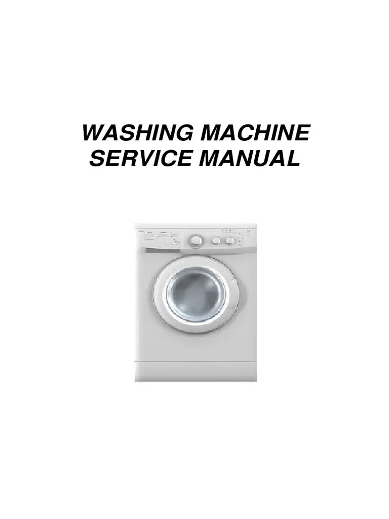 Comprehensive Washing Machine Service Manual PDF Electrical