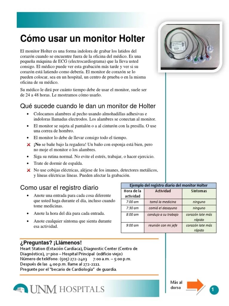 Holter Monitor Spanish PDF Electrocardiografia Medicina Interna