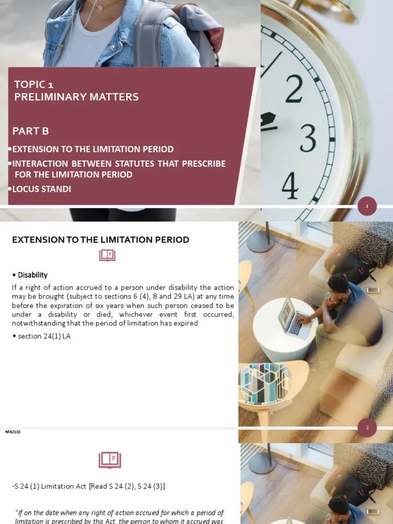 Topic 1 Part B PDF Statute Of Limitations Civil Law Law)