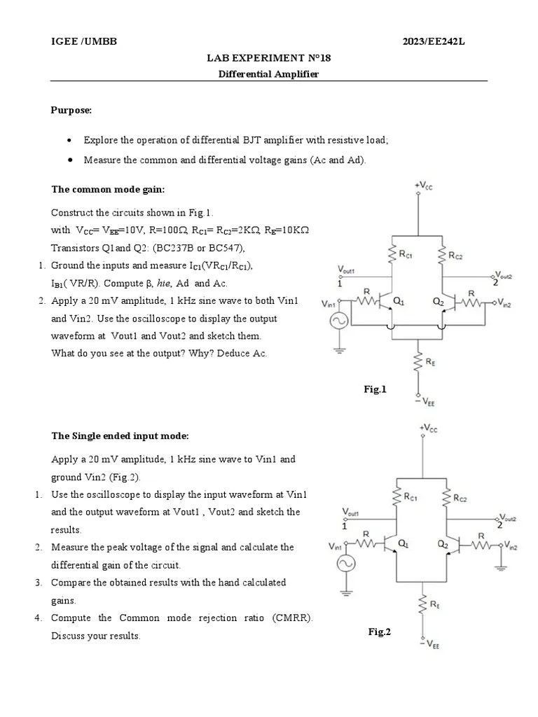 LAB18Differential Amplifier PDF
