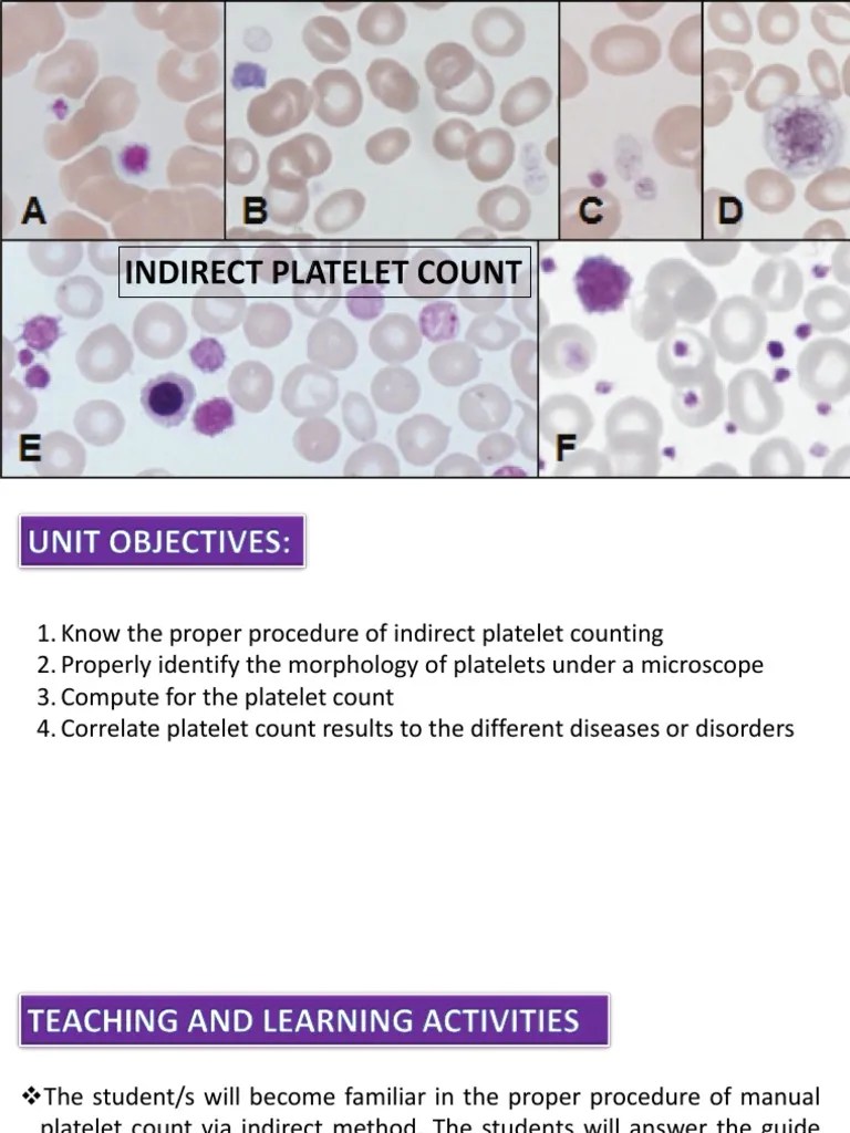Manual Platelet Count (Indirect Method) PDF