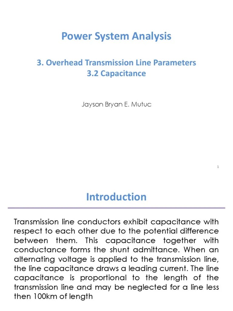 XLine Parameters Capacitance PDF Capacitance Electric Field