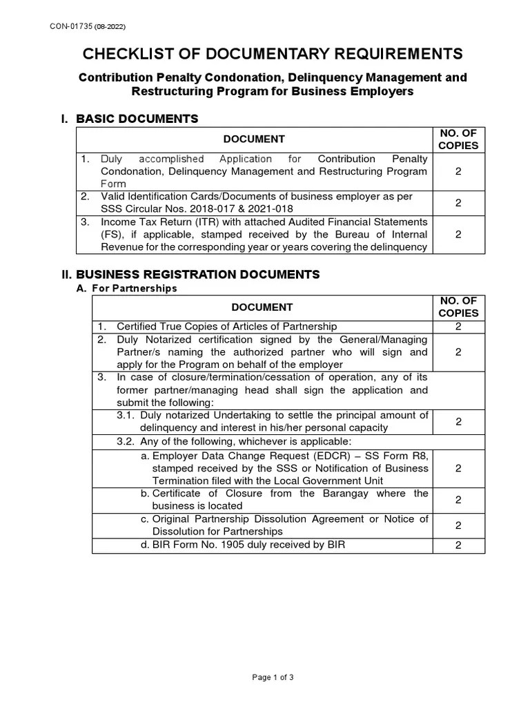 AnnexC2ChecklistofDocumentaryRequirements PDF Notary Public