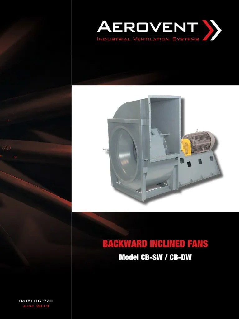 Centrifugal Fans Backward Inclined Models CB SW CB DW Catalog 720 PDF