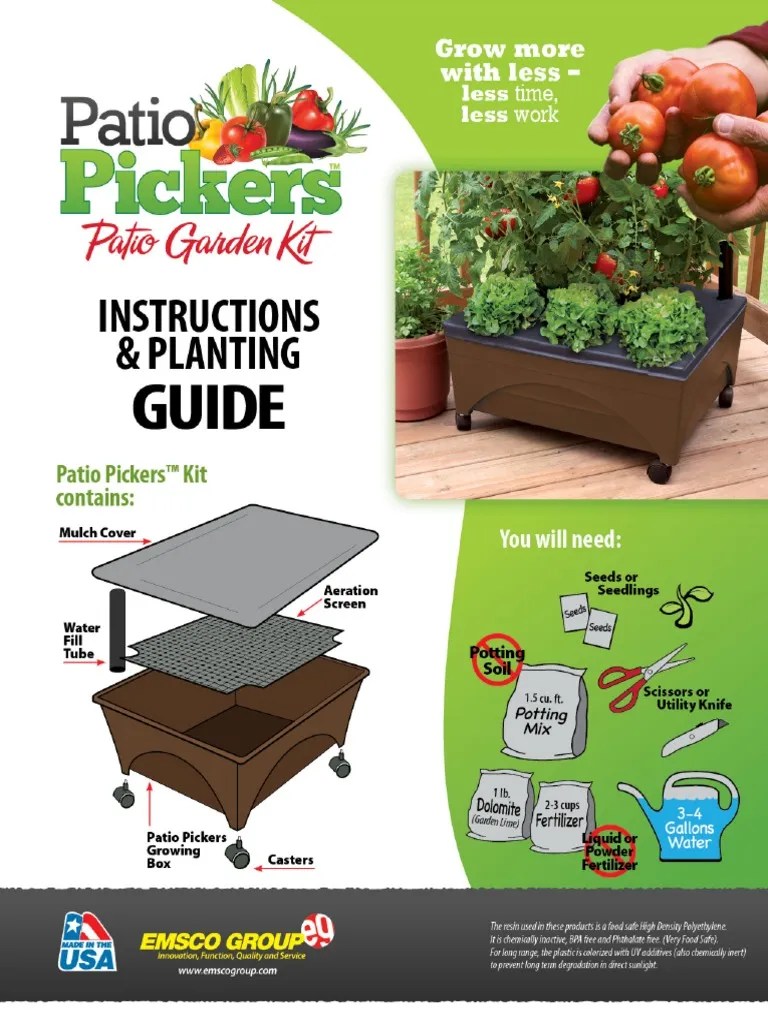 Patio Pickers Install Guide PDF