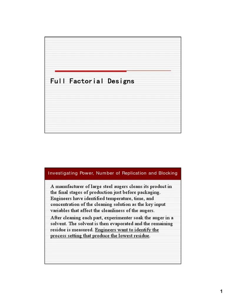 3full Factorial Designs | PDF | Experiment | Statistics