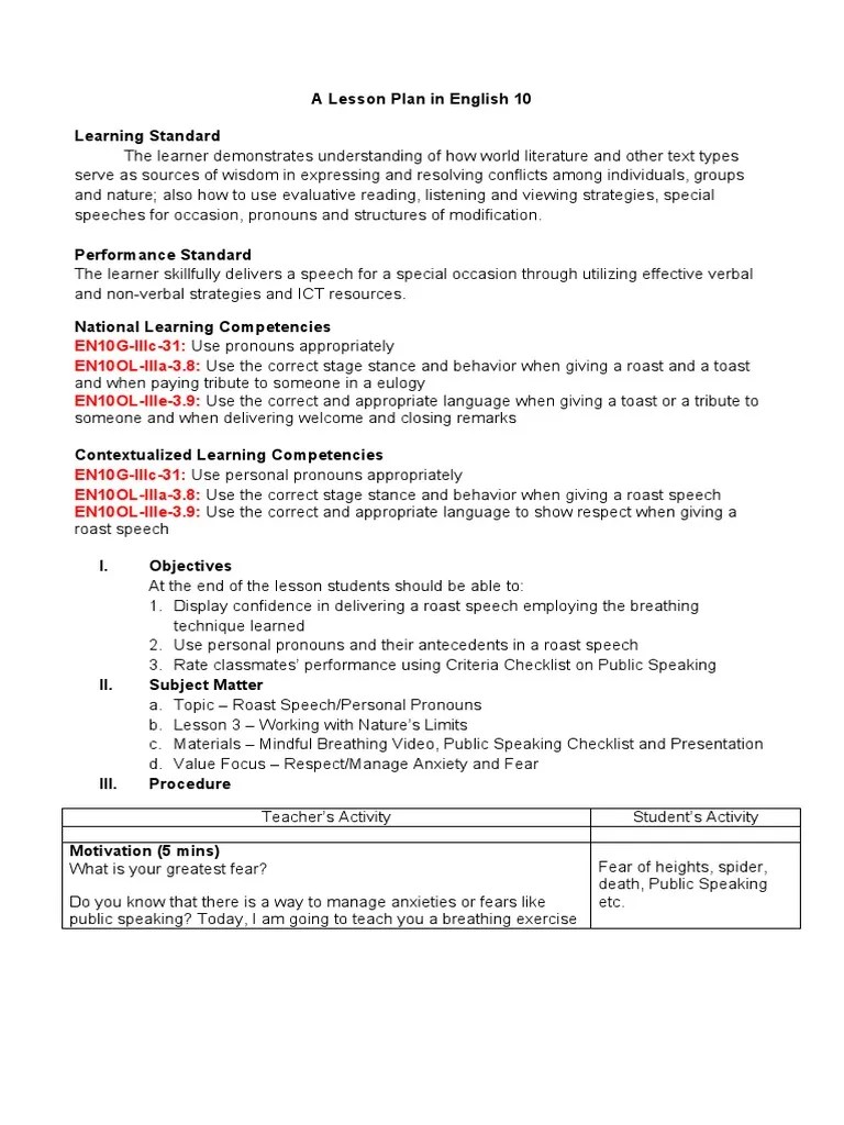 Roast Speech 1 PDF Public Speaking Learning