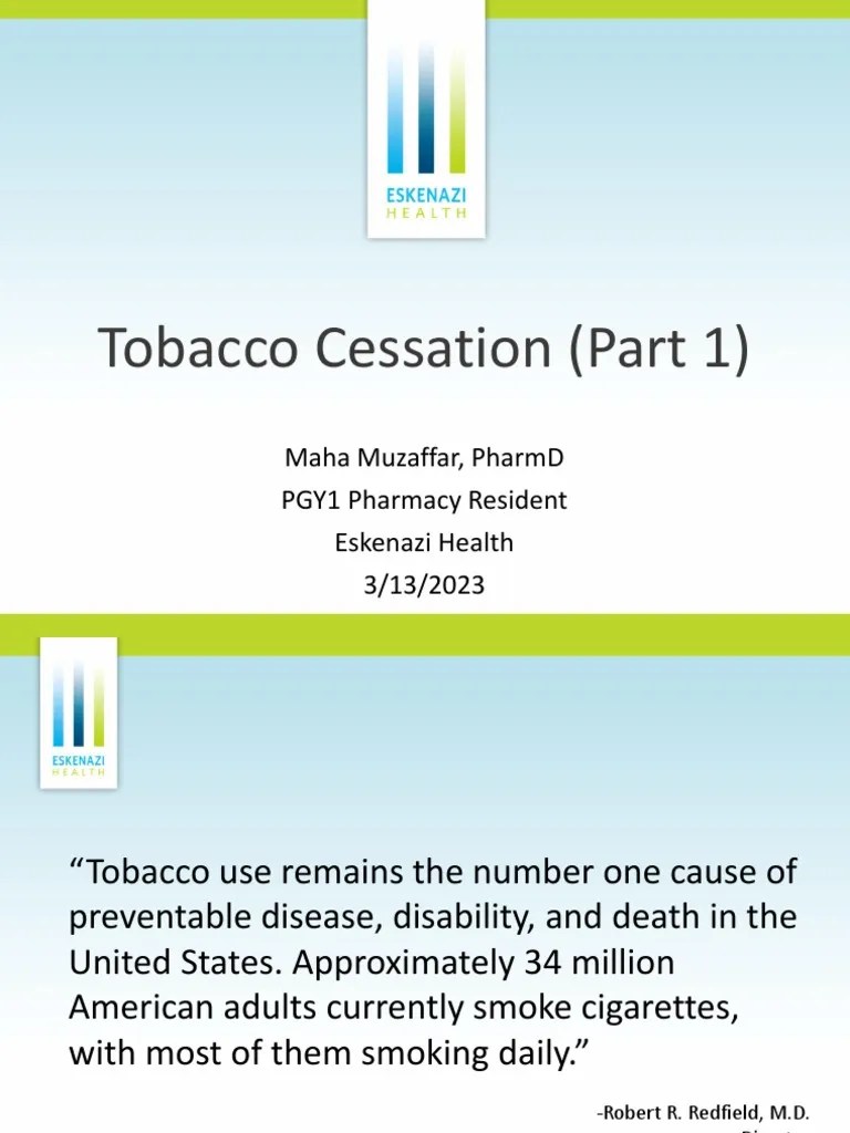 Tobacco Cessation Lecture PDF Electronic Cigarette Tobacco Smoking