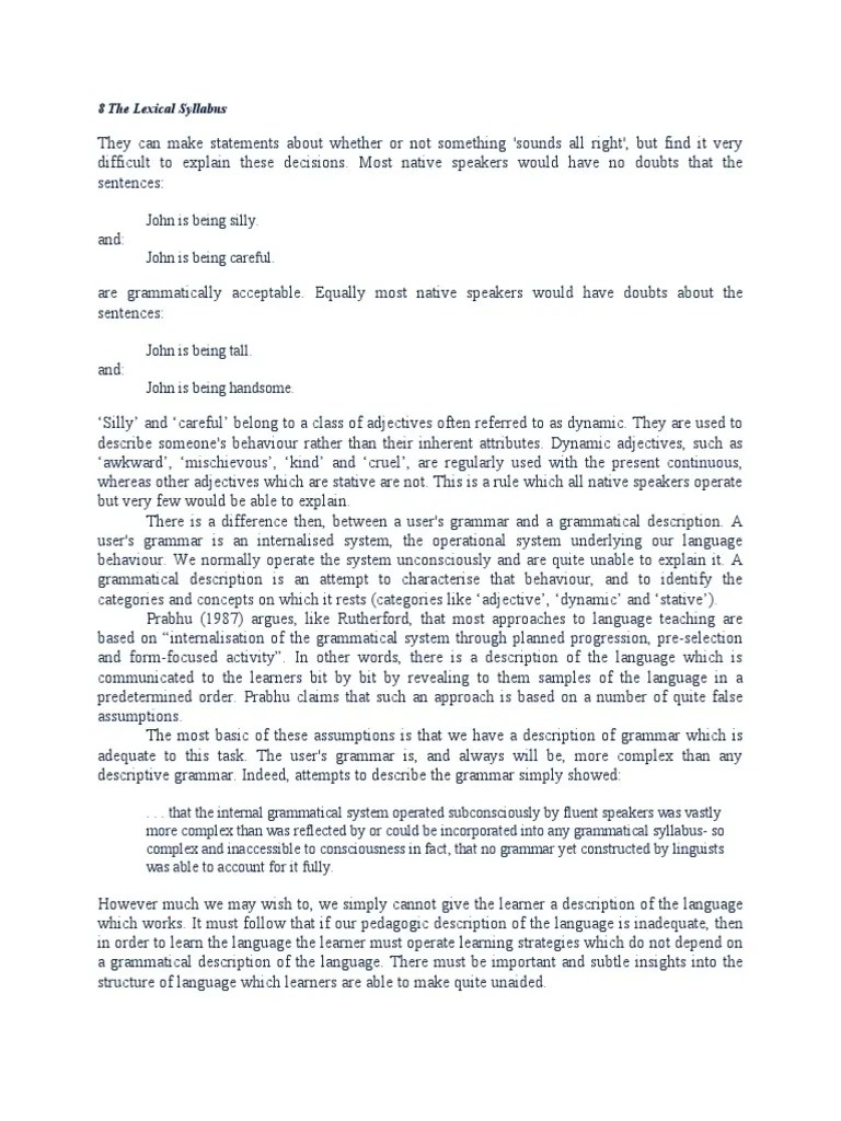Lexical Syllabus ch1 p8 PDF Grammar Adjective