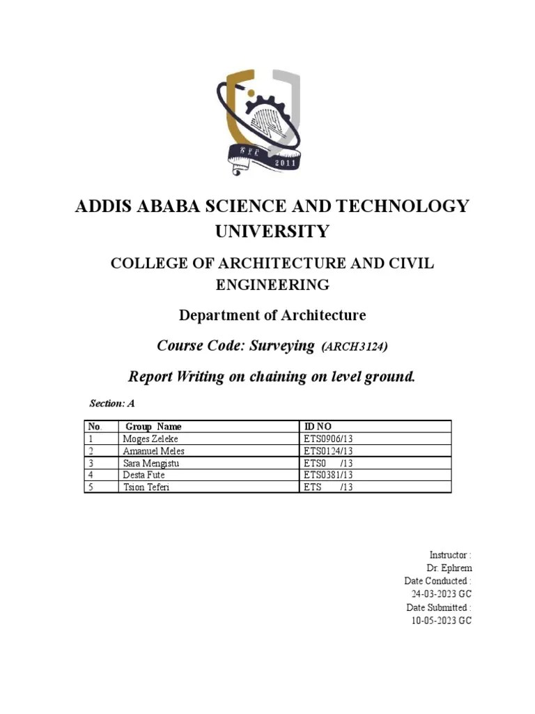 Lab Report PDF Surveying Metrology