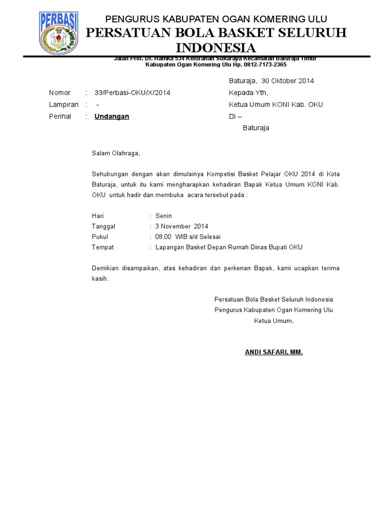 SURAT UNDANGAN PEMBUKAAN BASKET PDF
