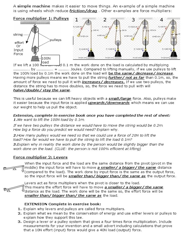Force Multipliers Easier PDF Lever Force