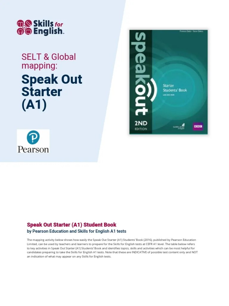 Speak Out Starter A1 PDF English Language Phrase