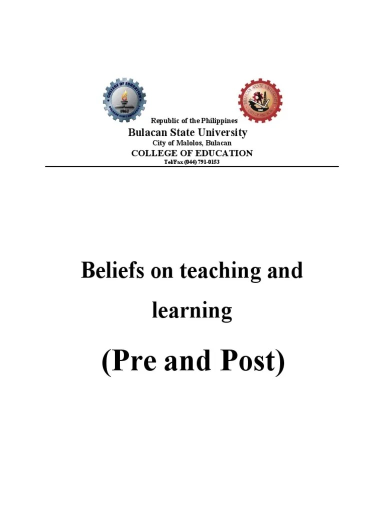 Beliefs On Teaching and Learning PDF Learning Teachers