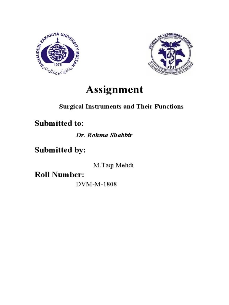 Surgical instruments and their uses PDF Medical Specialties