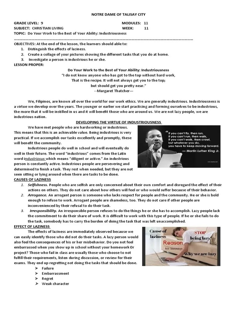 Christian Living Module 11 Week 11 | PDF