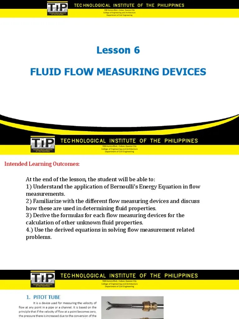 Lesson6FluidFlowMeasuringDevices PDF