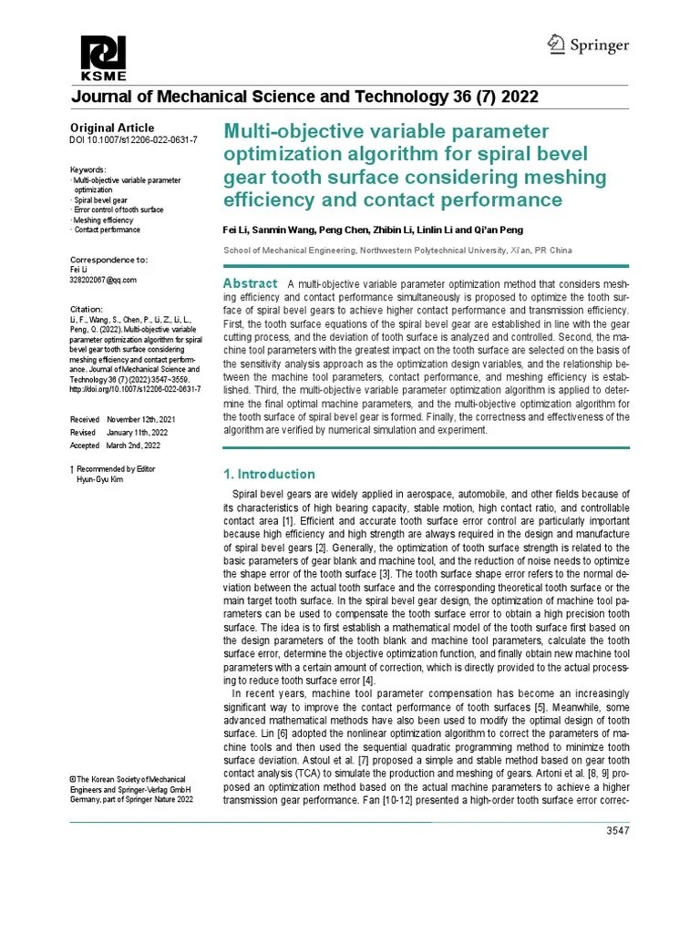 MultiObjective Variable Parameter Optimization Algorithm For Spiral