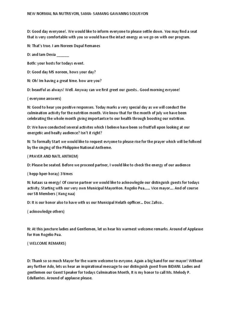 Script Nutrisyon Month PDF