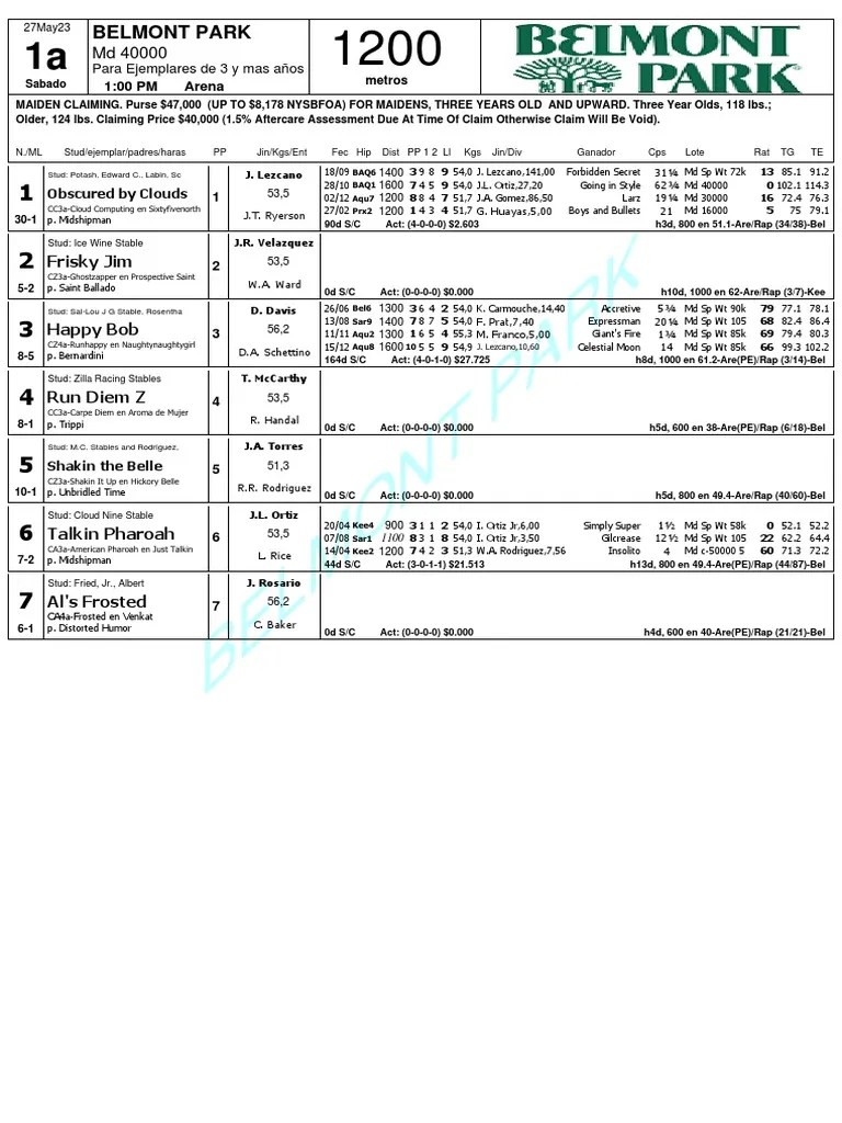 1 Belmont Park RETROSPECTO PDF