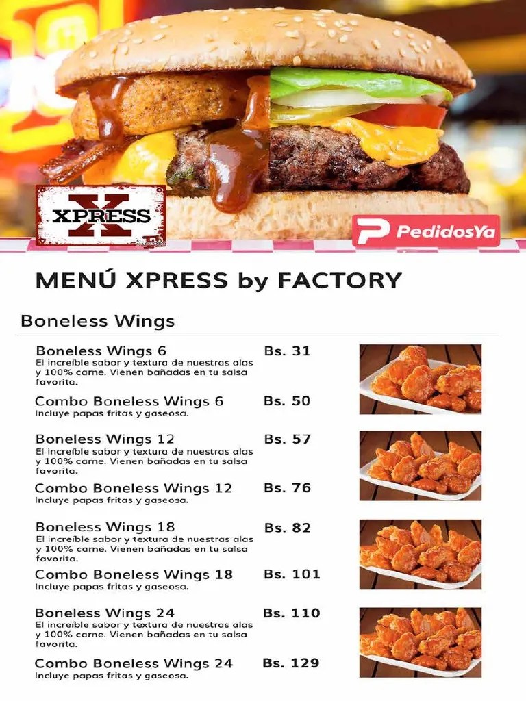 MENU XPRESS by FACTORY LP 1 PDF