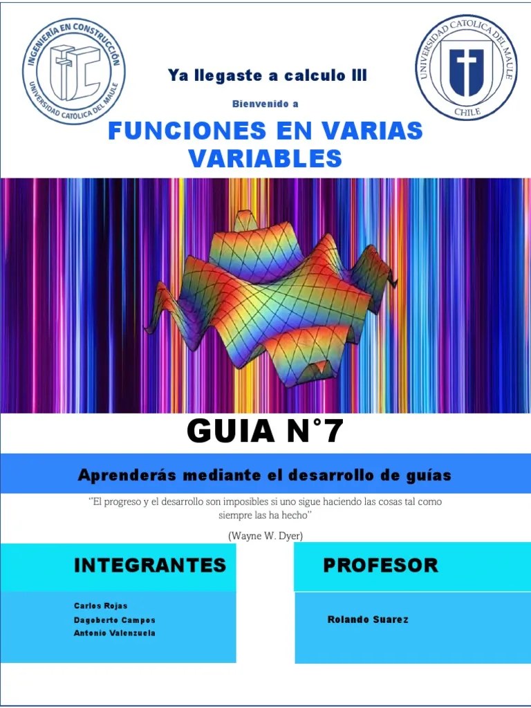 Guia 7 y Guia 8 Descargar gratis PDF Ecuación diferencial parcial