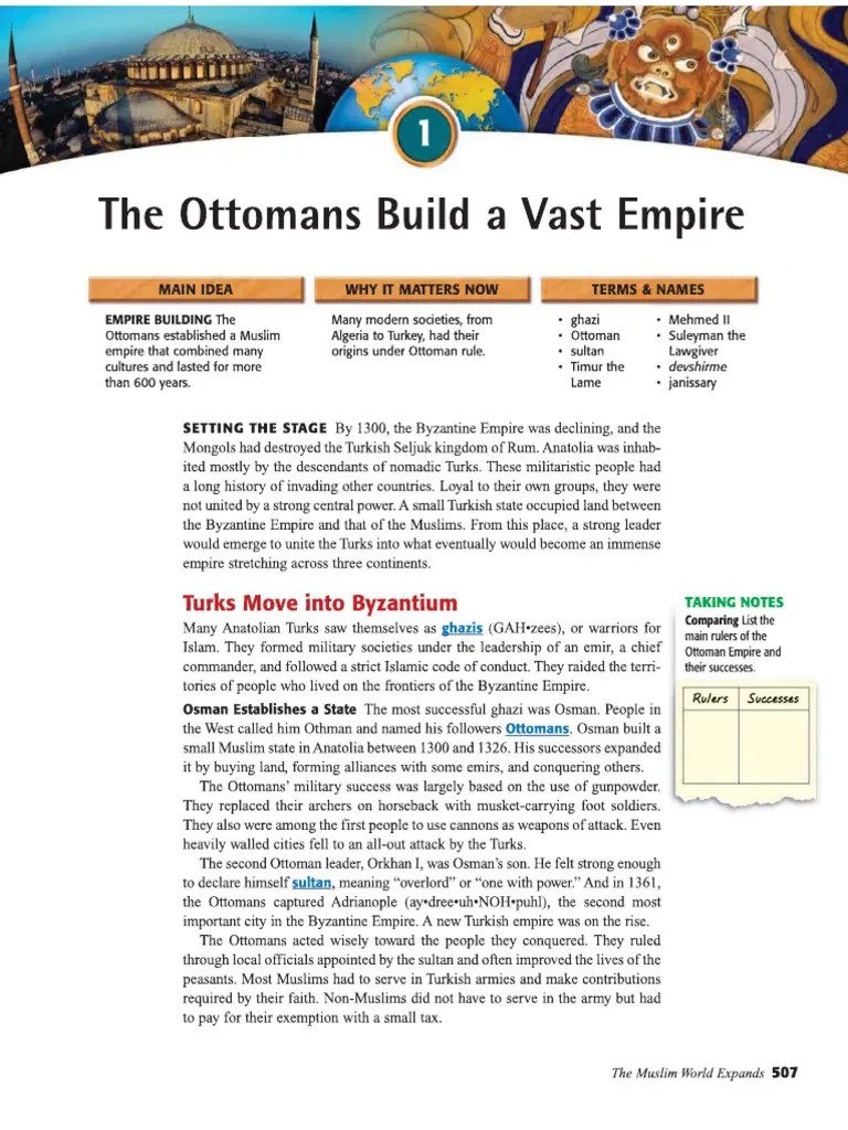 1 Ottomans Build A Vast Empire PDF