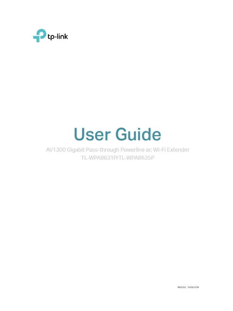 Tl-Wpa8631p Kit - Ug - V1 | PDF