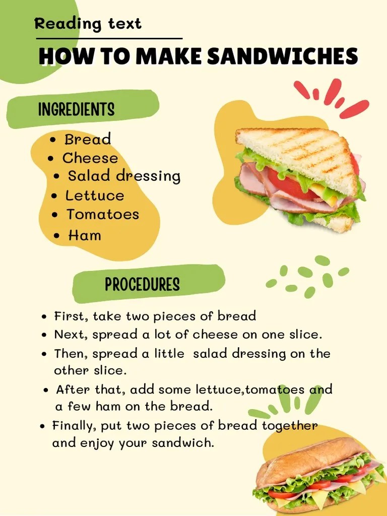 How to make sandwiches PDF