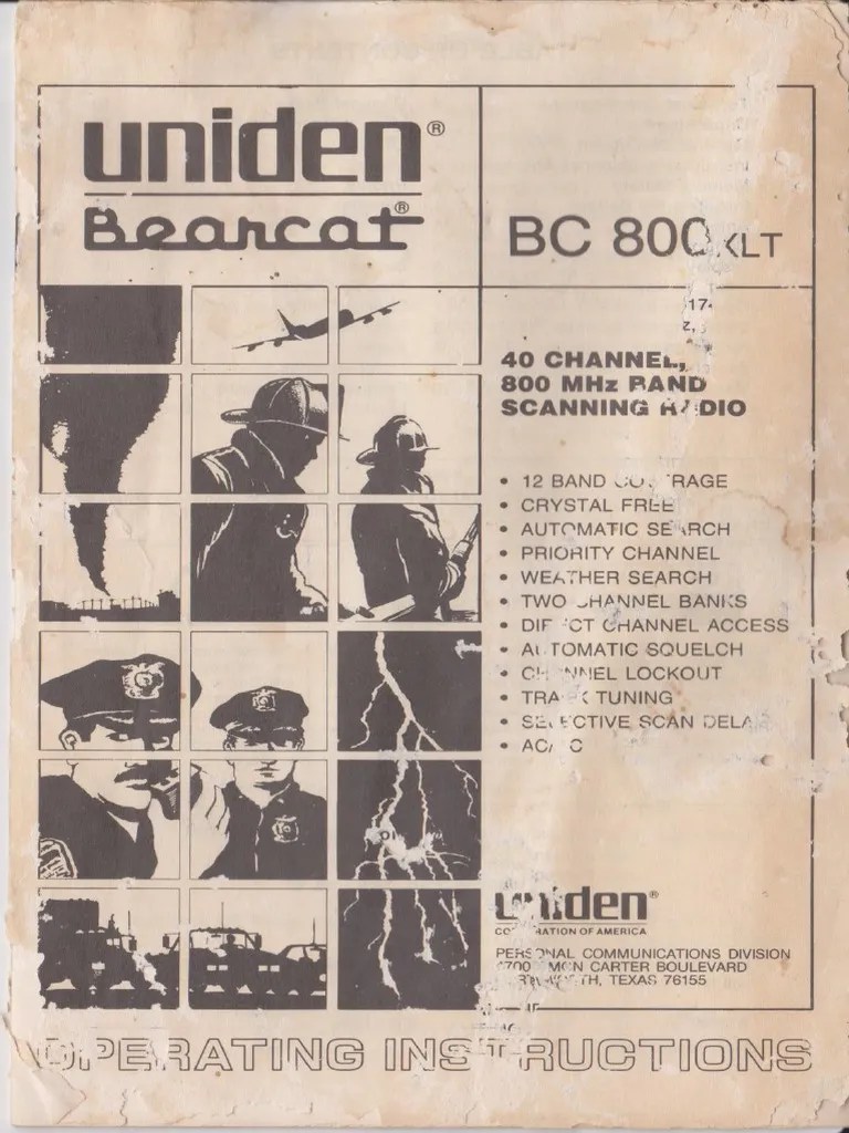 Bearcat BC800XLT (Manual) | PDF