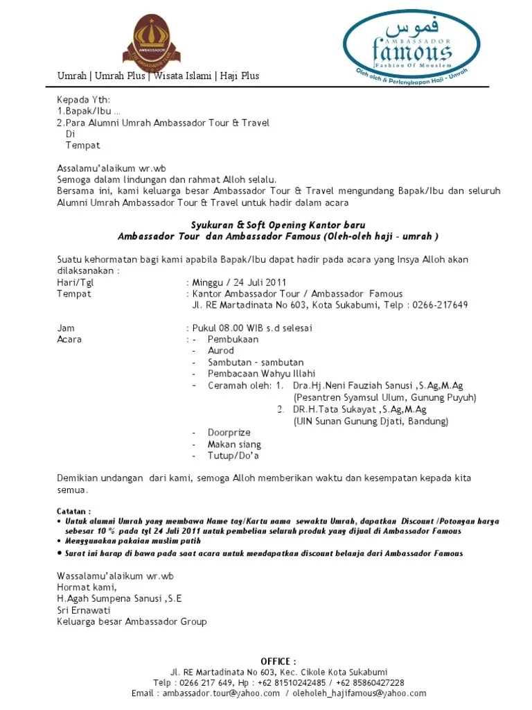 Biasanya rundown digunakan dalam event skala besar atau event skala kecil. Contoh Surat Undangan Resmi Pembukaan Perusahaan Nusagates