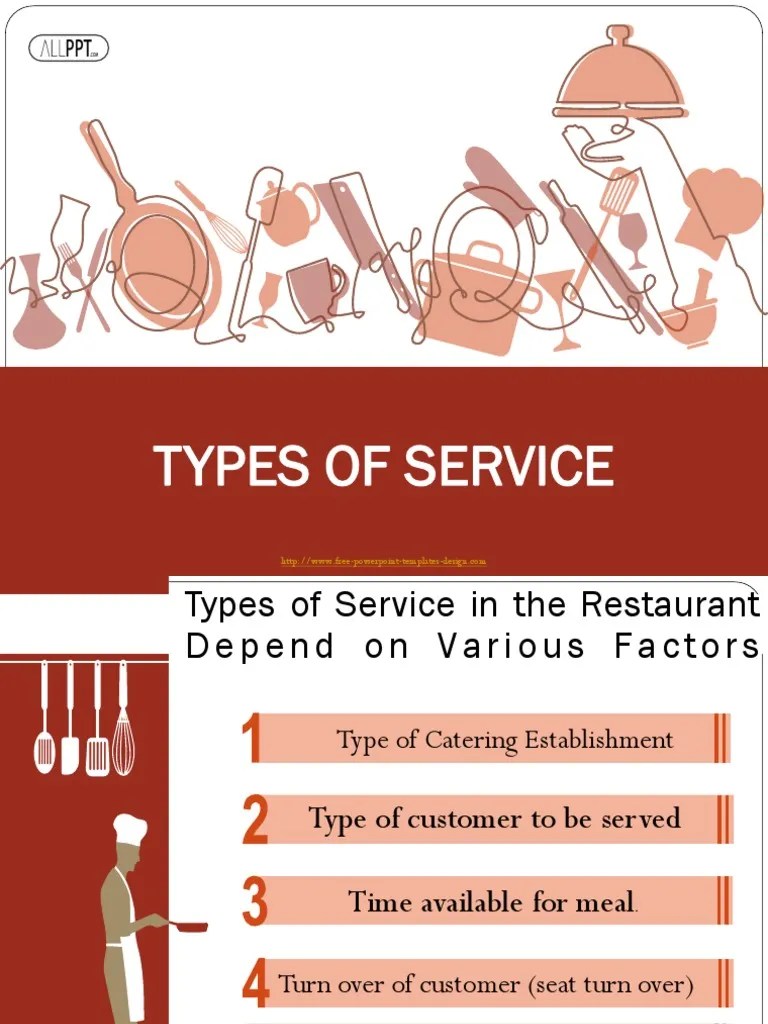 5 Types of Service PDF Tableware Restaurants
