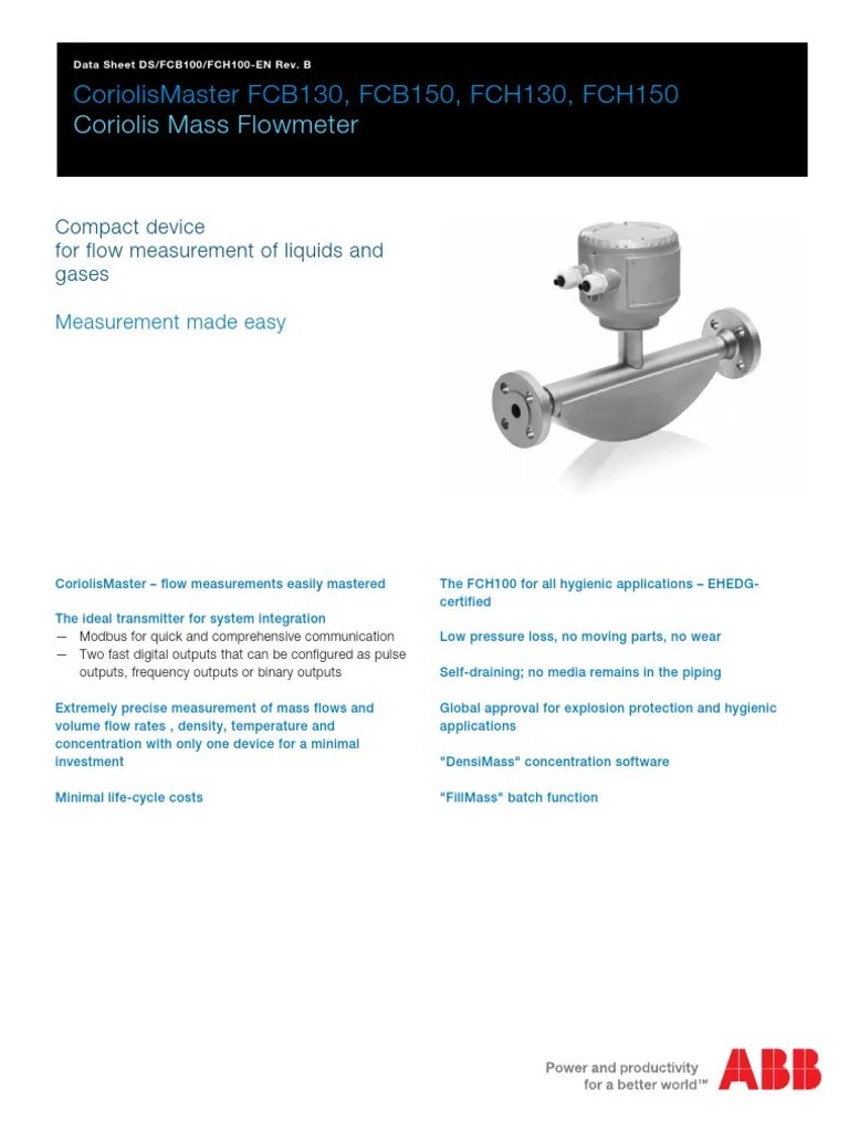 ABB Flowmeter PDF Flow Measurement Density