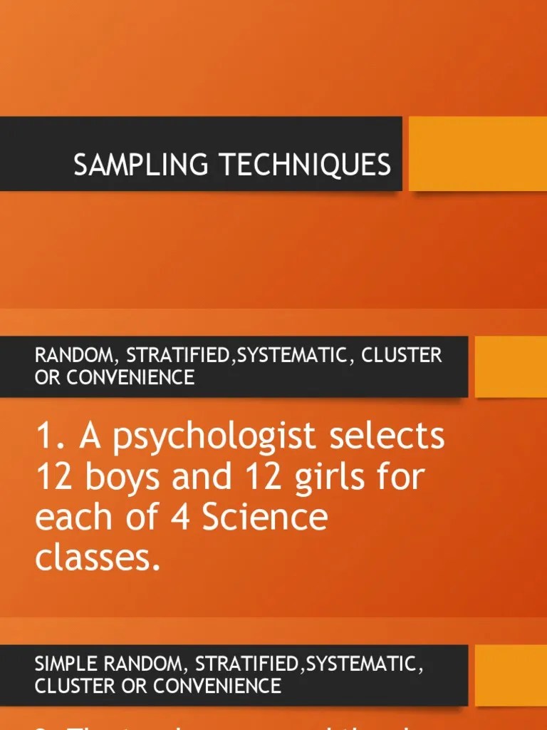Sampling Techniques (Quiz) PDF