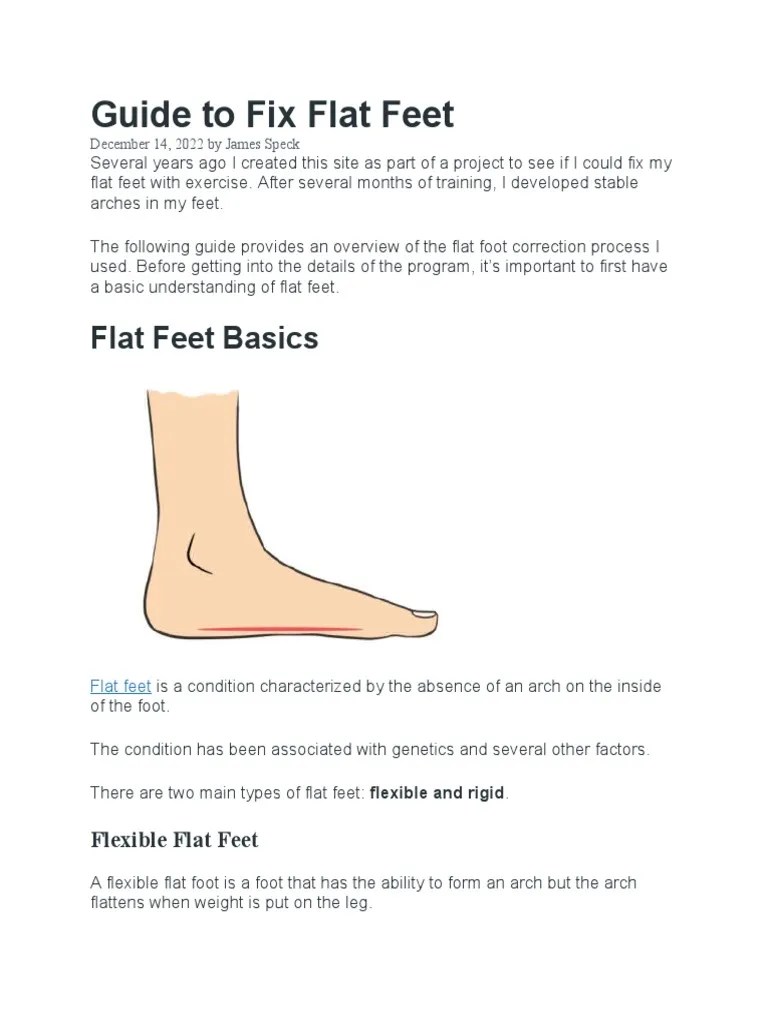 Guide To Fix Flat Feet PDF Foot Human Leg