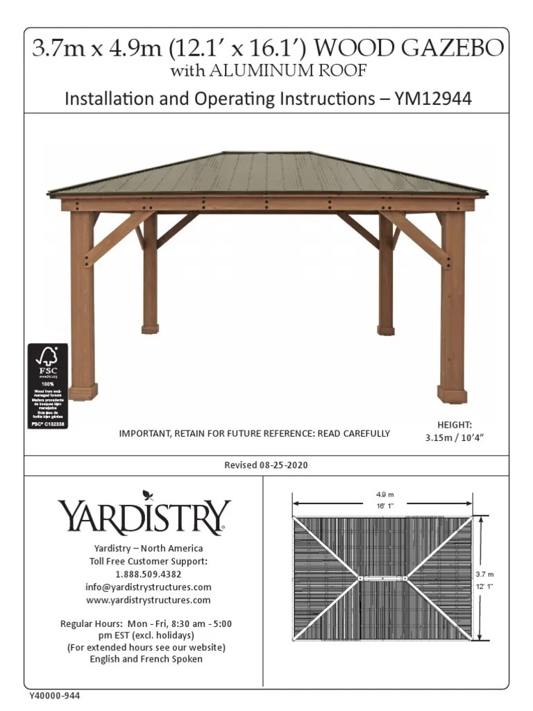 YM12944_12x16_Gazebo_Instruction PDF