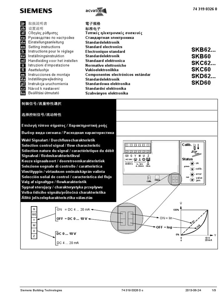 Siemens Valve Actuator - Electrical Standard SKD6.. S - de | PDF